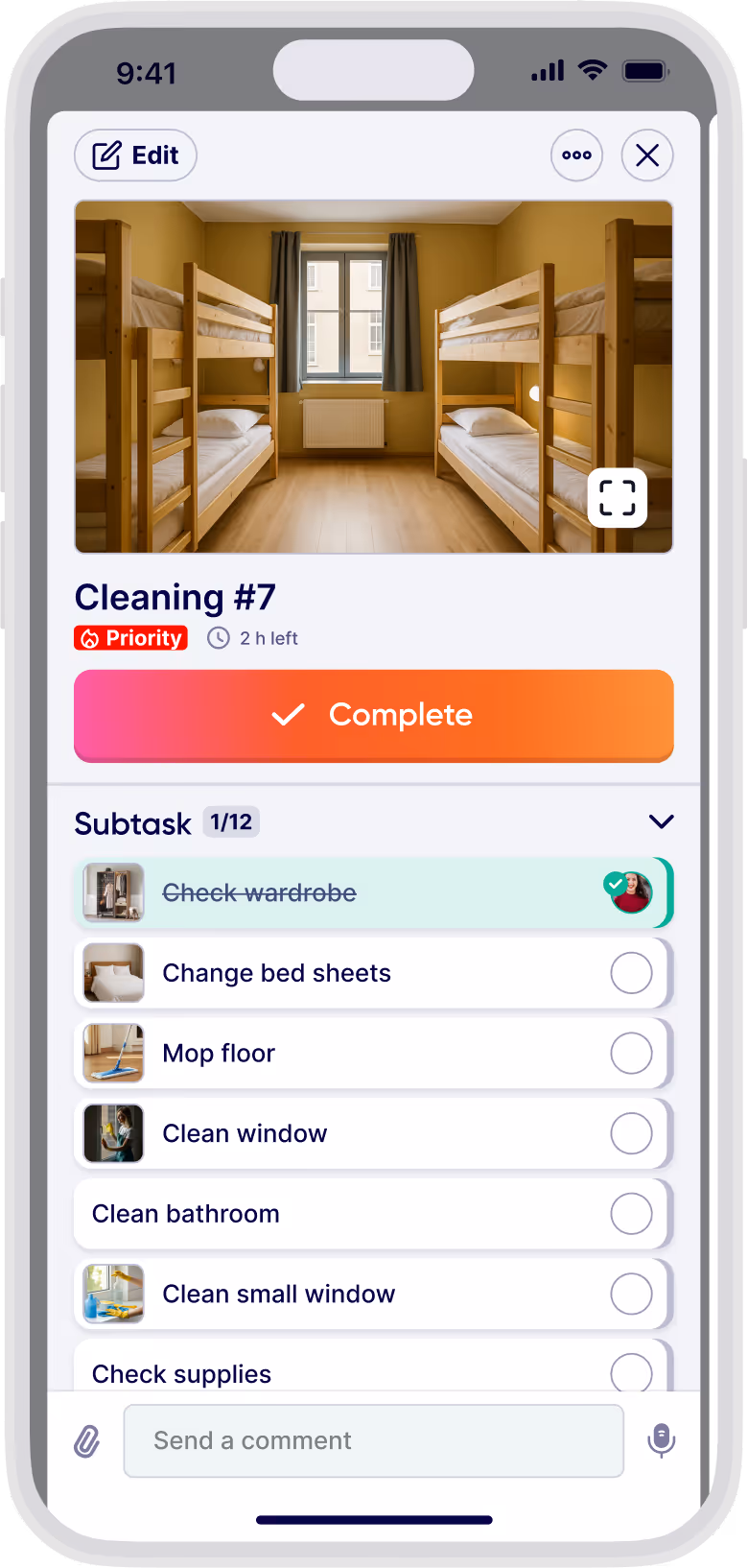 Use subtasks as multistep checklist